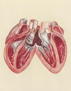 Organspende Eine Zeichnung von zwei menschlichen Herzklappen