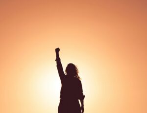 Finanzen Silhouette einer Person
